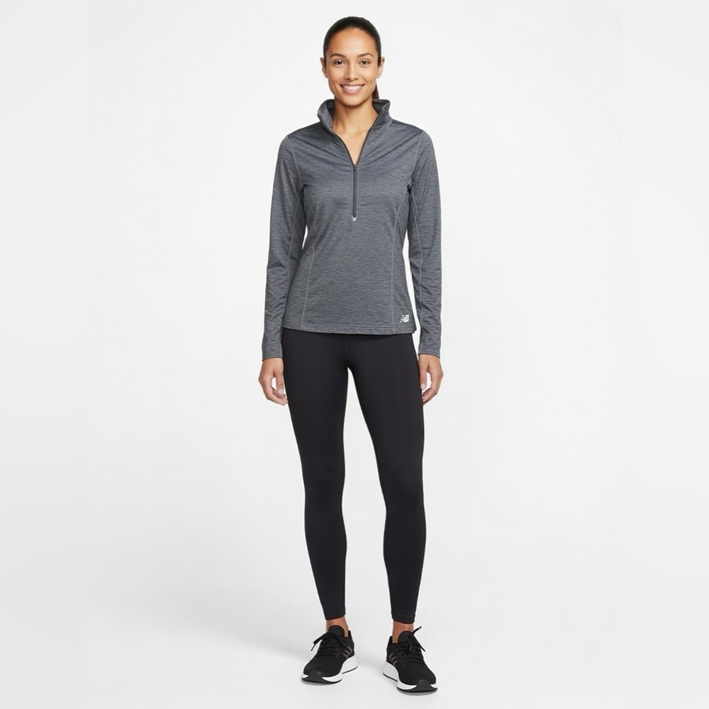 New Balance Women’s Gray Quarter Zip Performance Pullover Cycle for Survival M